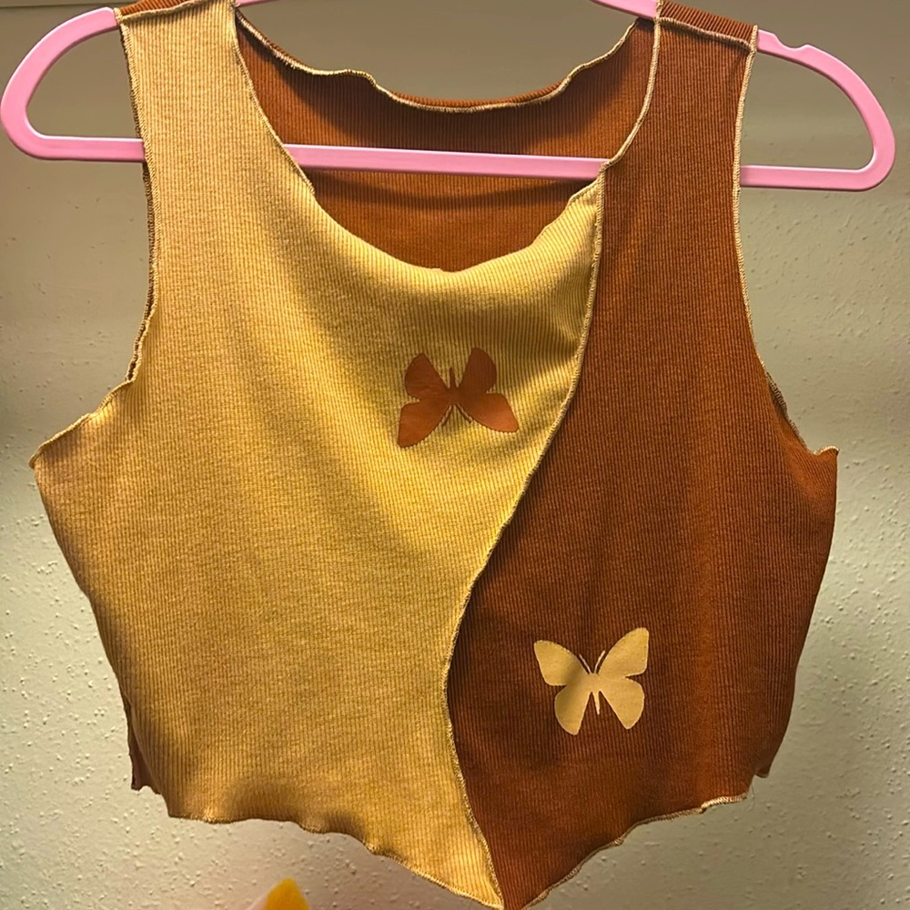 XL crop top by SHEIN. With butterfly design.